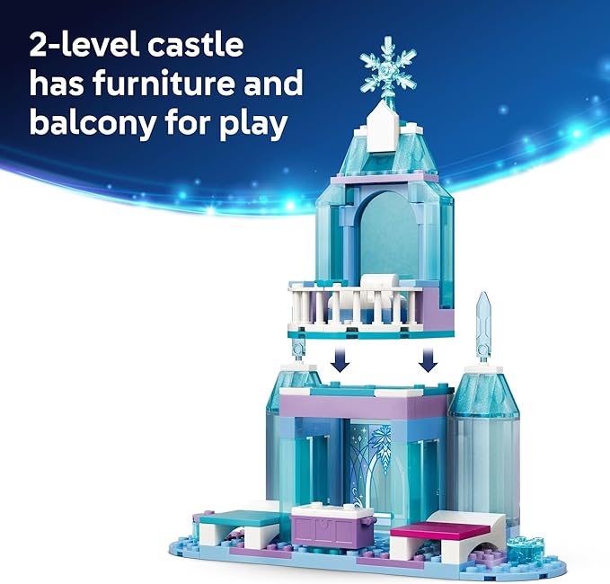 LEGO Disney Frozen Elsa’s Ice Castle & Snow Ride Adventure Building Toy - Frozen Toys for Girls & Boys, Ages 4+ - Disney Gift for Kids - 43281