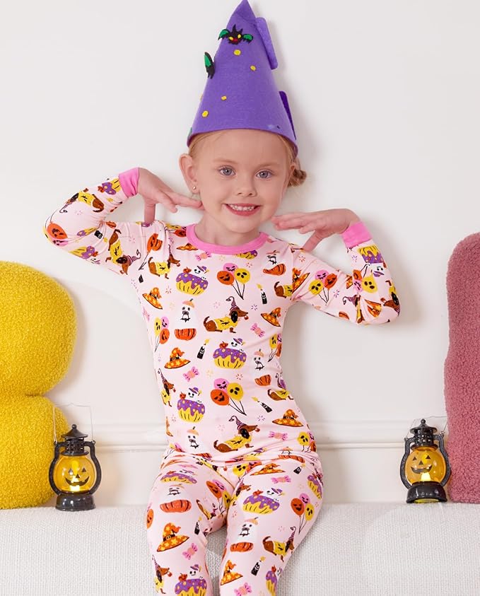 Bamboo Viscose Toddler Girls Kids Pajamas Unicorn Mermaid Pjs Long Sleeve Snug fit 12M-8Y 2pcs Soft Jammies