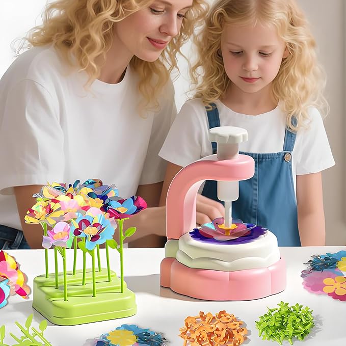 Toys for 4 5 6 7 8 12 Year Old Girl Christmas Birthday Gift Ideas, DIY Flower Bouquet Arts and Crafts Supplies Kit for Kids Learning Activities Ages 4-8-12, Summer Toys Set Toddler
