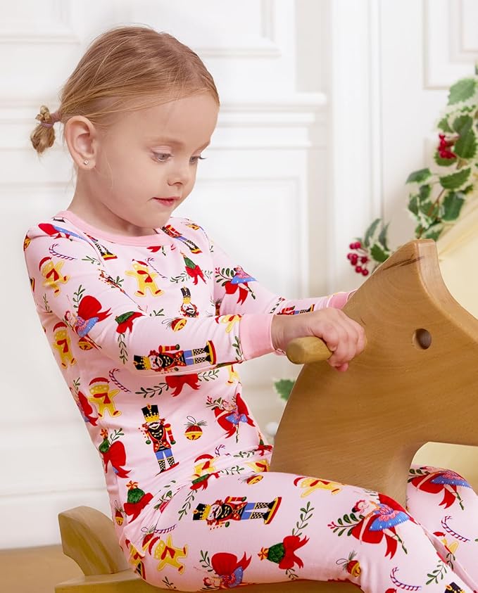 Bamboo Viscose Toddler Girls Kids Pajamas Unicorn Mermaid Pjs Long Sleeve Snug fit 12M-8Y 2pcs Soft Jammies