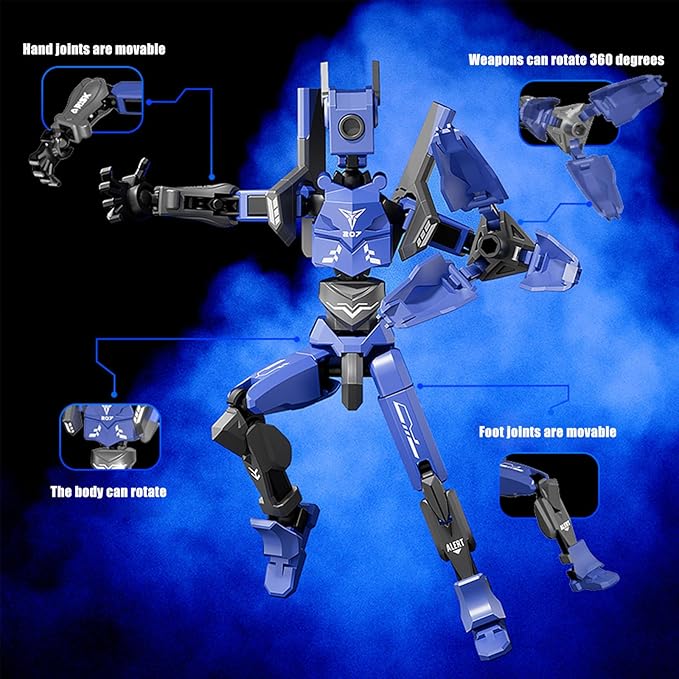 T13 Action Figures, Assembly Completed Action Figure, 5.2 Inch Robo 13 3D Printed Action Figure - The Ultimate Hero for Action-Packed Playtime (Red)