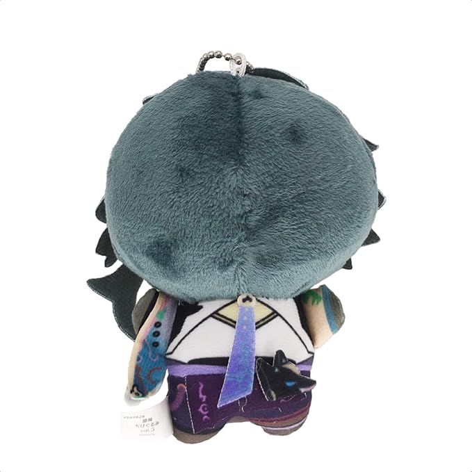 KOOLIYA Small Size Genshin Impact Figure Plush Doll - Xiao (4 inch), Keychain Anime Figure Soft Stuffed Gift for Game Fans (Xiao)