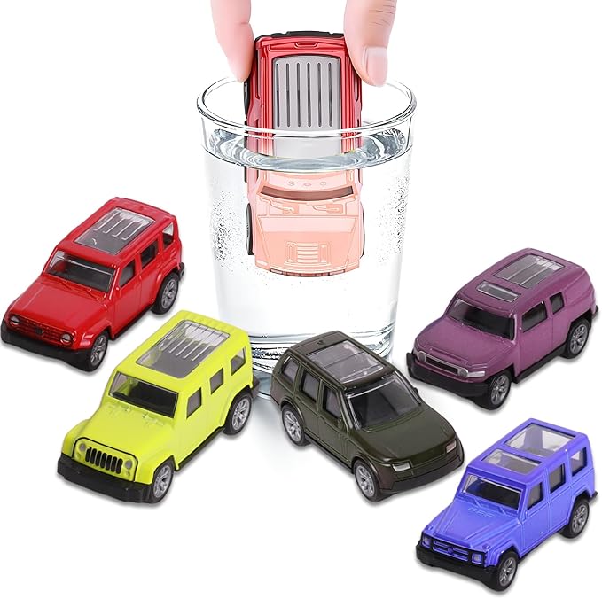 Color Changing Cars Bath Toys for Kids Ages 3 and Up 6Pcs 1：60 Pull Back Cars Model, Change Color in Water Above 35 Degrees Celsius