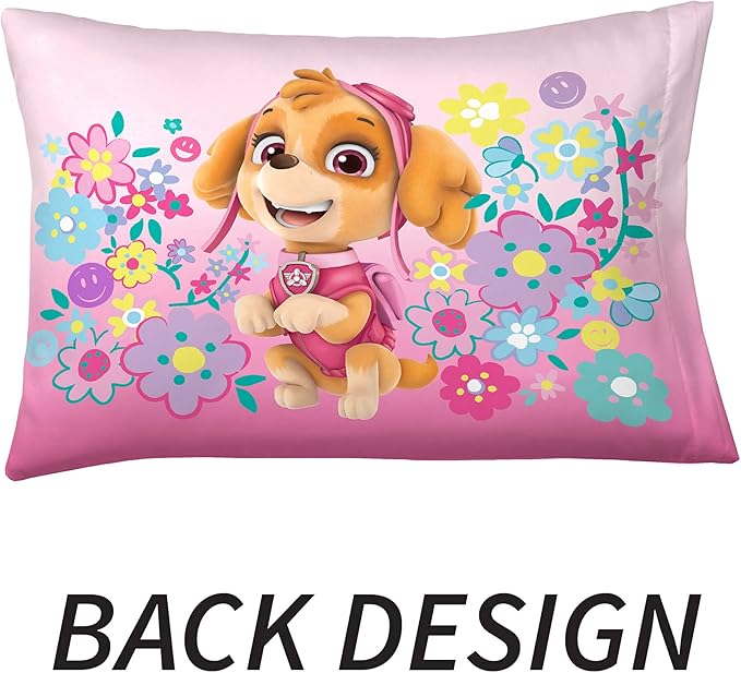Franco Kids Bedding Super Soft Microfiber Reversible Pillowcase, 20 in x 30 in, Paw Patrol Girls