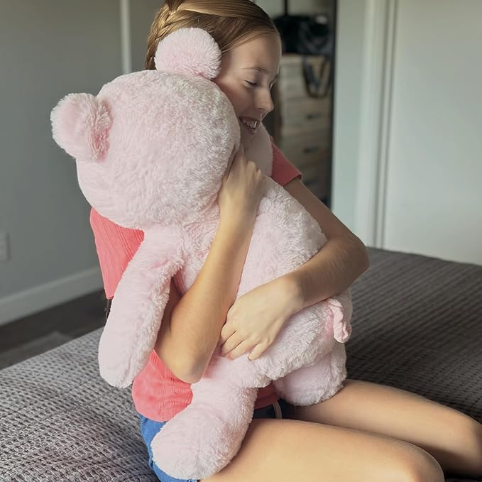 MaoGoLan 24 inch Large Pig Stuffed Animal Plush Pig Pink Stuffed Piggy Toy for Girls, Cute Piglet Plush Farm Animals Party Decorations Kids Christmas Valentine's Day Gifts