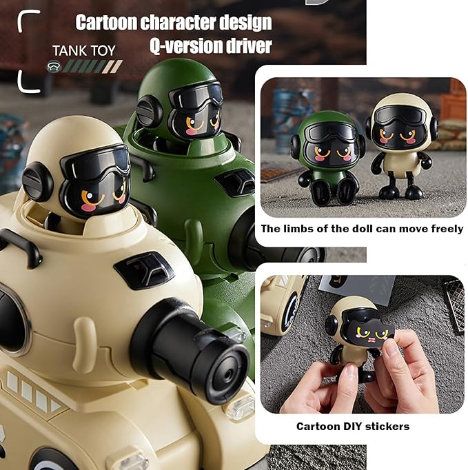RC Battle Tanks with Infrared System and Sound Effects, RC Army Combat Vehicle Toy, Battle Tanks with HP Station for Boys & Girls Age 6-12, Christmas Birthday Gifts for 6-12 Year Kids, 2 Pack