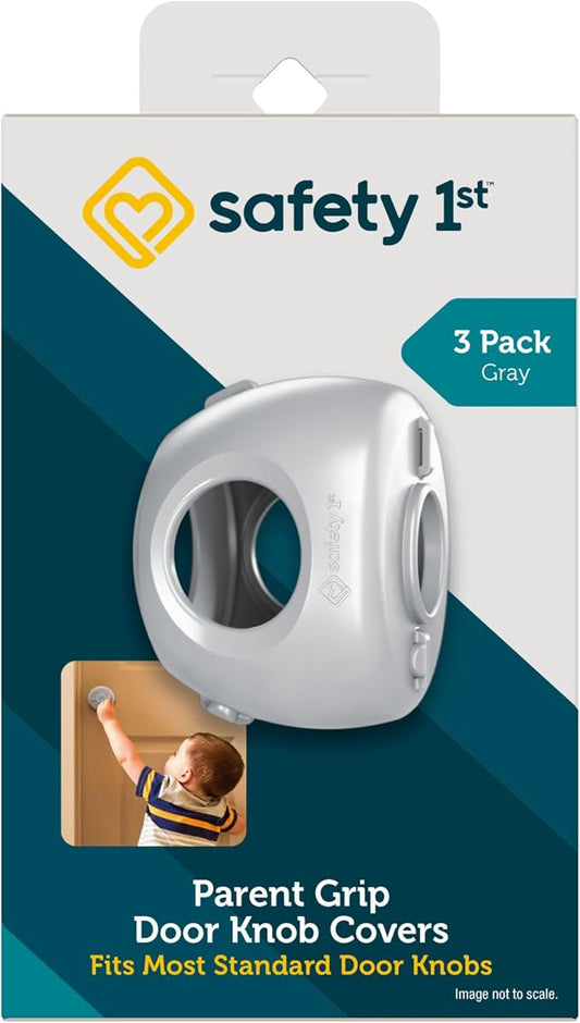 Safety 1st Parent Grip Door Knob Covers, Gray