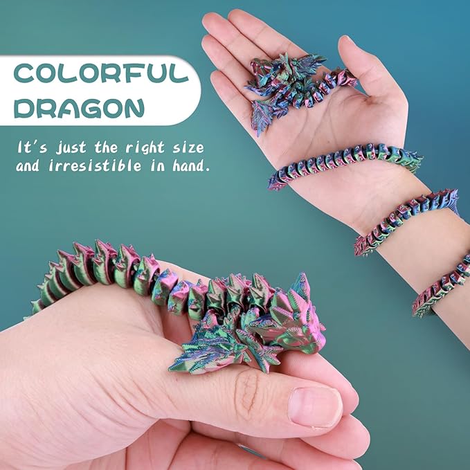3D Printed Giant Long Dragon - Largest Size Toothless Dragon with Wings and Pangolin Features (Egg-Set Candy)