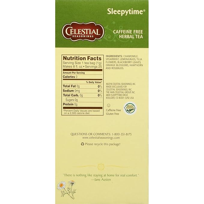 Celestial Seasonings Sleepytime Herbal Tea, 25 Tea Bags