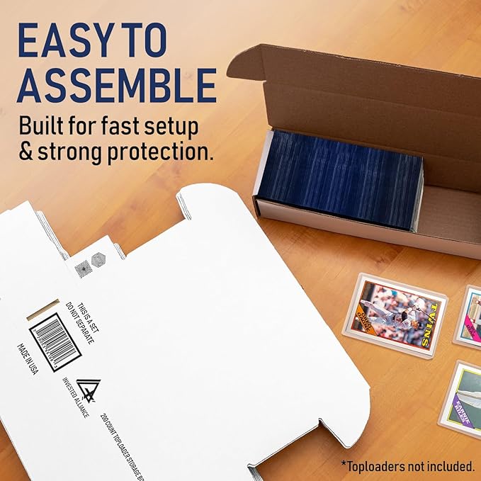 Premium Trading Card Box Storage For Sports, Baseball, Football, Basketball, MTG & TCG Collector | Baseball Card Storage Boxes & Organizer For Magic Sorter Bulk. Sports Holder For Collection.