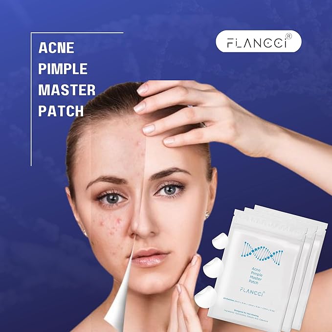 FLANCCI Pimple Patch Acne Patches Facial Skin Care Products, Blackhead Remover, Pimple Patch for Face and Hydrocolloid Acne Treatment Patch Salicylic Acid, Acne Spot Treatment (120 Count (Pack of 5))