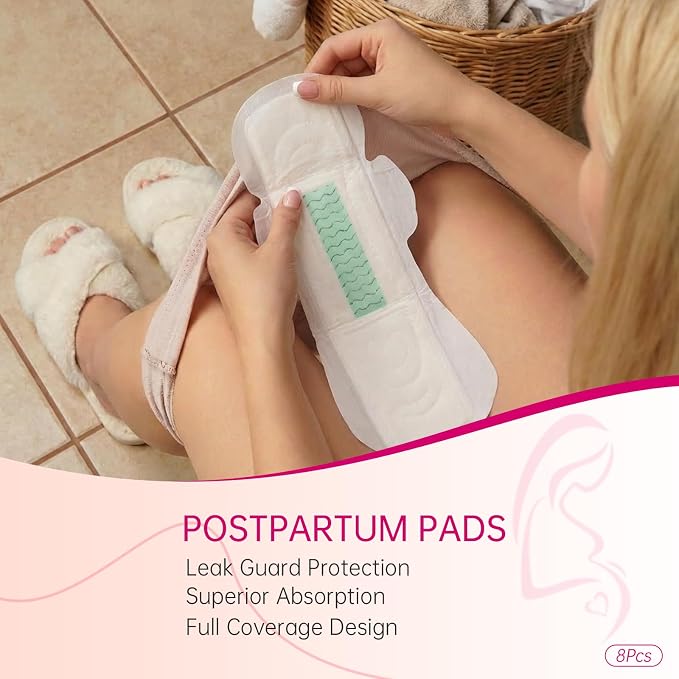 Postpartum Recovery Kit for Mom After Birth, Recovery Essentials with Peri Bottle, Cooling Spray, 4 Disposable Underwear, 30 Pad Liners & Hot Cold Packs