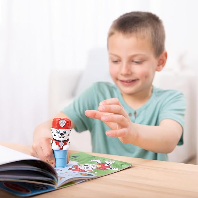 Melissa & Doug Sticker Wow!™ 24-Page Activity Pad and Sticker Stamper, 300 Stickers, Arts and Crafts Fidget Toy Collectible Character – PAW Patrol Marshall - FSC Certified