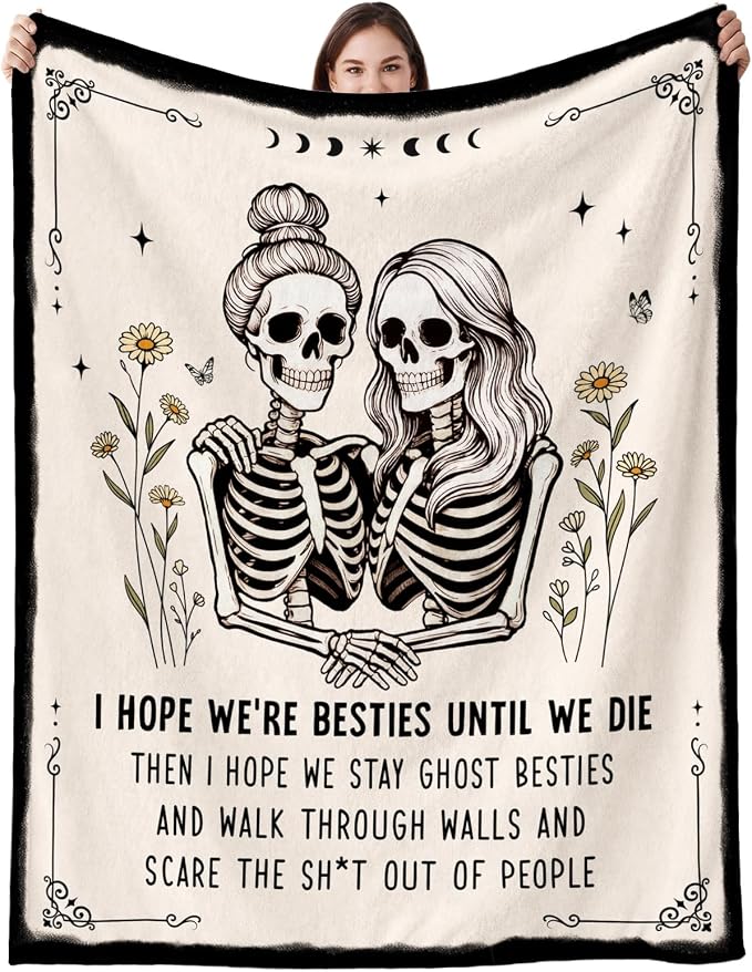 Best Friend Birthday Gifts for Women, Flannel Bestie Blanket, 50" x 60" | Flannel Soft Best Friend Friendship Blanket Decor, Best Friend Christmas Birthday Gifts for Women, Bestie Gifts for Women