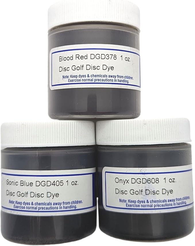 Pro Chemical Disc Golf Dye Kit (Sonic Blue DGD405) | Creat Beautiful Designs with Tie Dye Powder | Great Disc Golf Accessories for Men | 1oz Containers | Best Results on Premium Plastics like Star