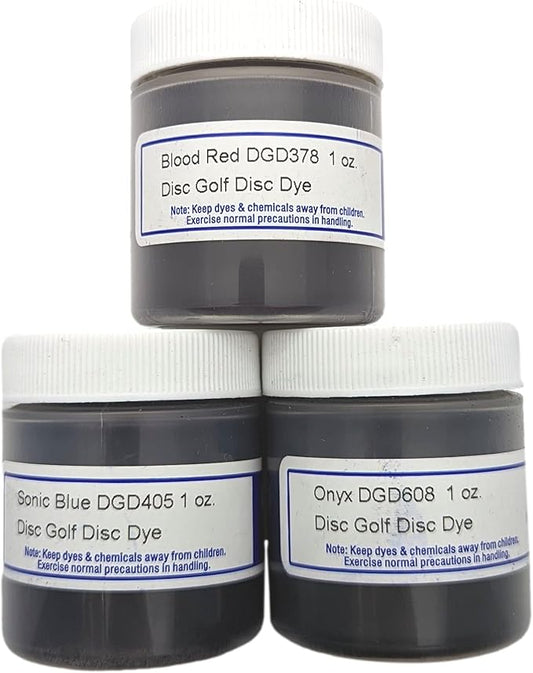 Pro Chemical Disc Golf Dye Kit (Blood Red DGD378) | Creat Beautiful Designs with Tie Dye Powder | Great Disc Golf Accessories for Men | 1oz Containers | Best Results on Premium Plastics like ESP, Star