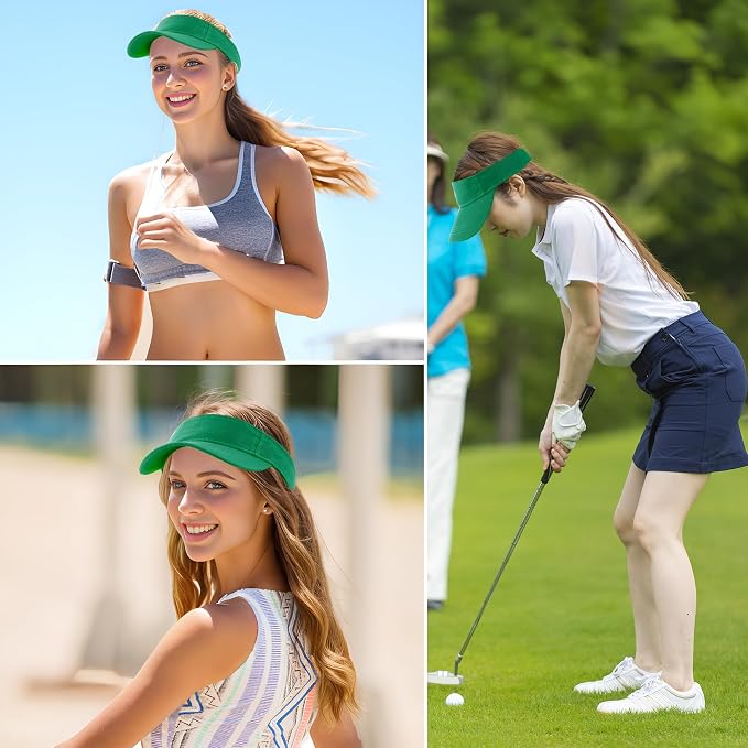 Marrywindix 1 Piece of Sport Wear Athletic Visor Sun Sports Visor Hat Visor Adjustable Cap for Women and Men