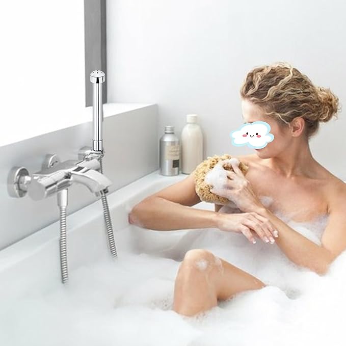Aluminium 3 Shower Heads Water Nozzle Anal Douche Vaginal Cleaning Kit + Velvet Carry Bag