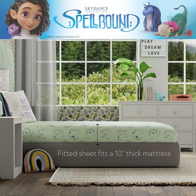 Spellbound Kids Bedding Super Soft Microfiber Comforter and Sheet Set, 4 Piece Twin Size, (Officially Licensed Product) by Franco