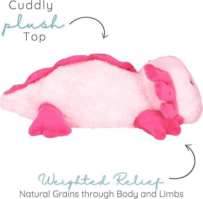 Warm Pals - Heatable Coolable Bedtime Comfort Plushie - Ari Axolotl - 1.5lbs - Cozy Microwavable Lavender Scented Plush Toys - Heated Stuffed Animal