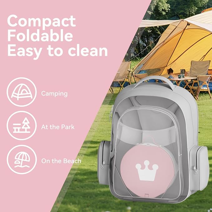 Portable Travel Potty for Toddler – Foldable Emergency Toilet for Car, Camping & Outdoor – Small Pink Potty Seat for Road Trips, Hiking & Indoor Use（Pink）