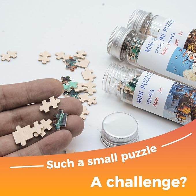 150 Pieces Mini Jigsaw Puzzles for Adults & Kids,6 x 4 Inches,Travel Puzzle,Small Puzzles,Micro Puzzles,Challenging Difficult Puzzle,Nautical Series