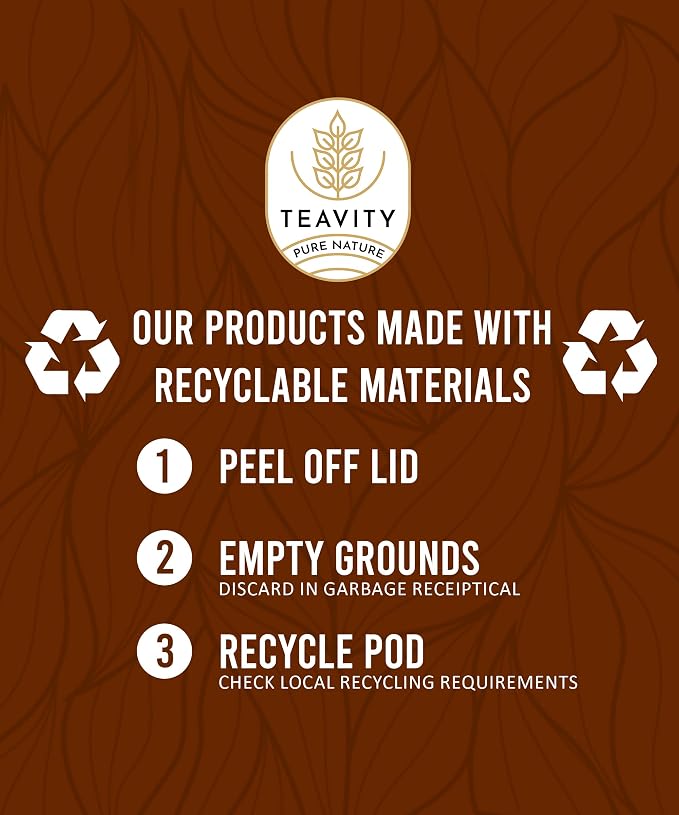 Organic Yerba Roasted Mate Tea Pods for Keurig by Teavity (24 Tea Pods)