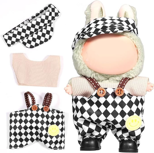 AICase for 17cm Doll Clothes/Outfit,Clothing Set for 17cm Doll,3 Piece Set Hat Clothing,Boys and Girls Stylish Adorable Clothes Accessories _04