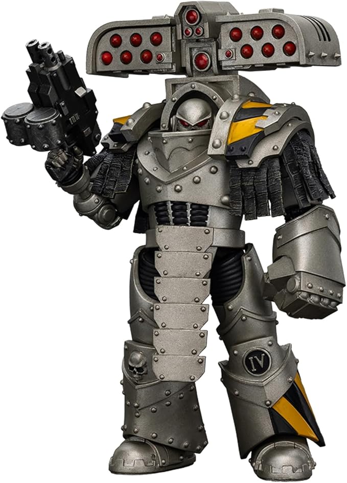 JoyToy 40K Genuine License 1:18 Action Figure, lron Warriors Tyrant Siege Master Terminator with Rocket Launcher, 5.35in Collectible Action Figures