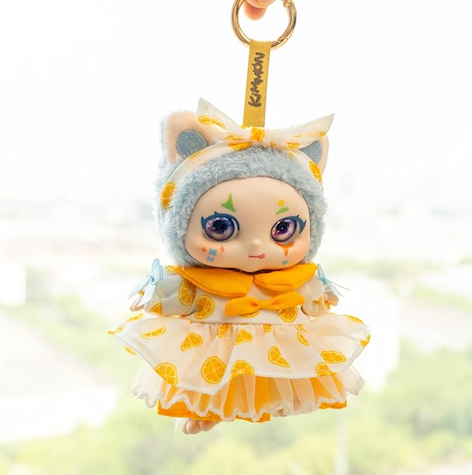 CALEMBOU Plush Doll Clothes, Cute Couple Dress Set Doll Clothes for 10cm Kimmon Mimon, Kawaii 6.7 Inches Doll Accessories Toys Gifts for Girls(Only Clothes) (Girl)
