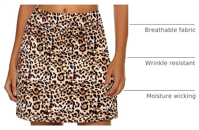 Ekouaer Women's Active Performance Skort Lightweight Skirt for Golf Tennis | Built-in Shorts, A Line, High Waisted, Tummy Control, Pickleball, Running, Workout, Sports, Skorts for Woman