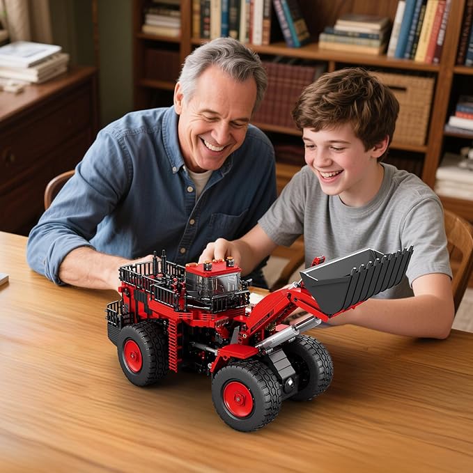 Bulldozer Building Blocks Set 22010, Engineering Vehicle Model Kit for Adults, Remote Control Excavator Toy with 4-Wheel Drive, Gifts for Kids Ages 14+, 1876 Pieces