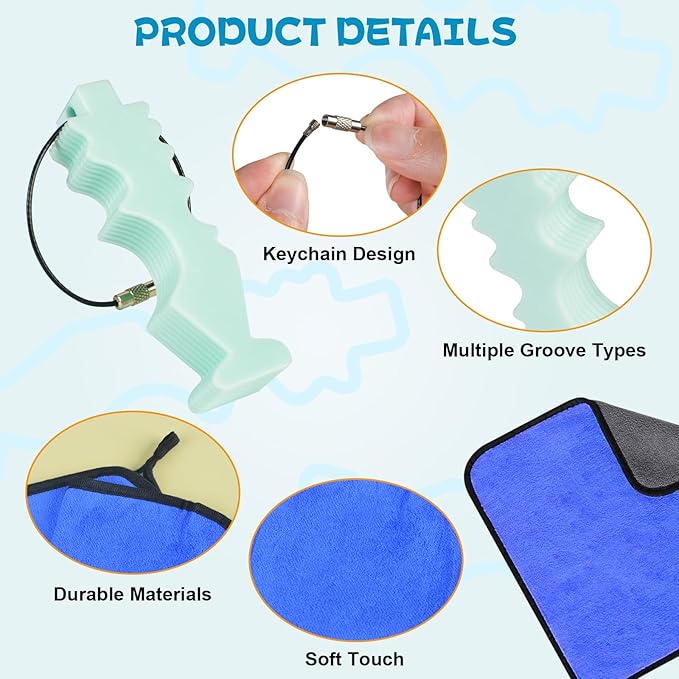 2 Sets Repair Tool for Disc Golf, Disc Golf Edge Maintenance Tool with 2PCS Towels, Outdoor Sports Disc Golf Repair & Cleaning Tool for Flying Discs Accessories for Scratch Stains Repair Polishing