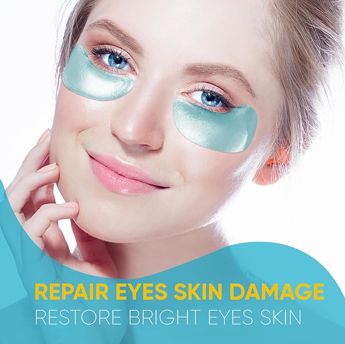 Under Eye Patches – 30 Pairs Hydrating Gel Masks with Collagen, Retinol & Albizia Bark | Helps Reduce Fine Lines, Wrinkles, Dark Circles, Puffiness & Eye Bags