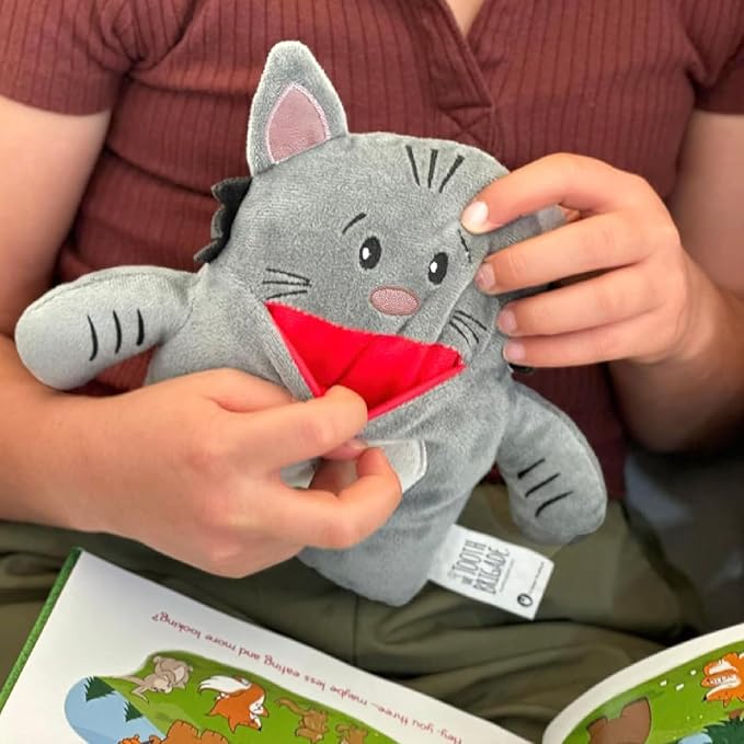 The Tooth Brigade Tooth Fairy Pillow | Stuffed Plush with Large Pocket Mouth for Lost Teeth, Treasures, Prizes - Fun and Interactive Plush, Perfect Kids, Boys, & Girls Gift (Gizmo Cat)