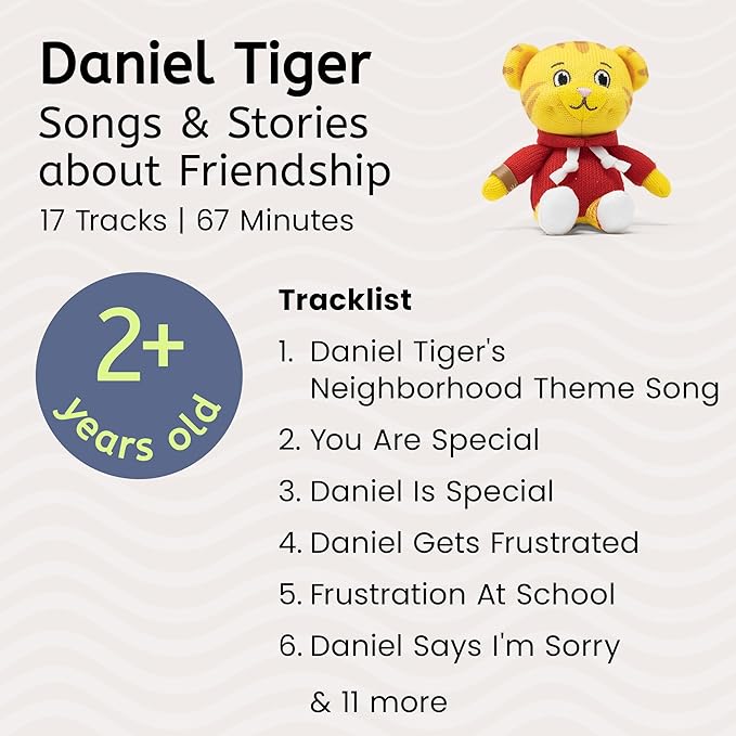 Storypod Craftie | Daniel Tiger | Audio Yarn Character for The Screen Free Audio Learning System for Preschoolers | Stories & Songs from The Beloved TV Show