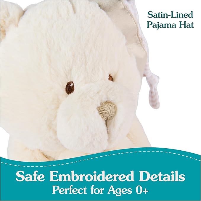 GUND Animated Goodnight Prayer Bear, Spiritual Plush Teddy Bear, Sensory Toy Stuffed Animal for Ages 0 and Up, Cream, 11"