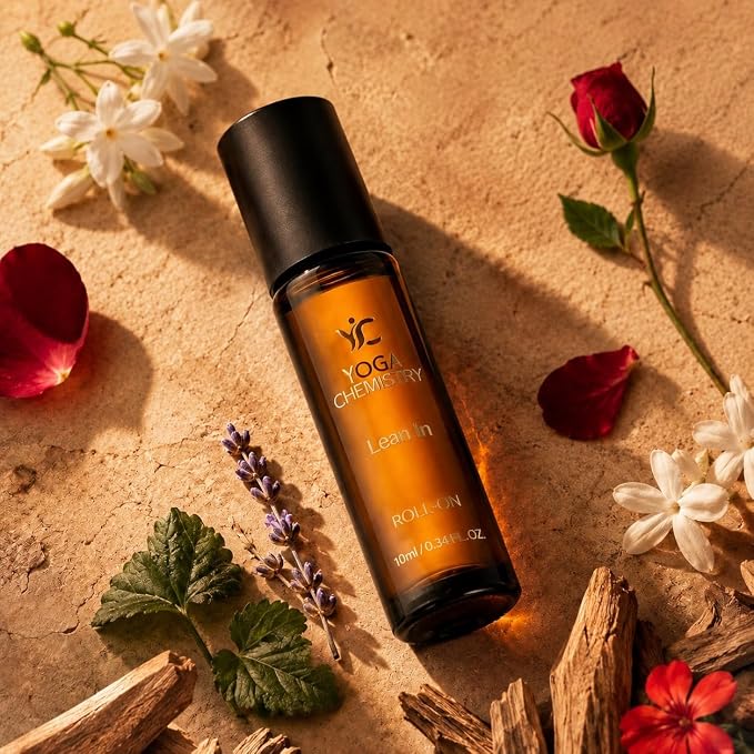 Lean in Essential Oil Roll-On 10 ml / 0.34 fl oz Pre-Diluted Pulse Point Aromatherapy Blend for Closeness and Romance Floral Woody Musky