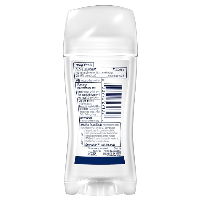 Secret Fresh Antiperspirant Deodorant for Women, 72hr Holiday Sweat & Odor Protection with Pro-Hyaluronic Acid, Invisible Solid, PH Balancing Minerals, Berry Bright Scent, 2.6 oz