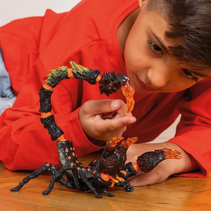 Schleich Eldrador Creatures - 8" Lava Scorpion Action Figure - Movable Scorpion Toy for Boys and Girls - Mythical Creature Figurine - Durable Fantasy Animal Beast Monster Toys for Kids Ages 7+ | 70142