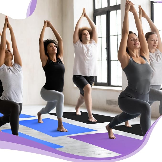 Wettarn 24 Pcs Yoga Mats Bulk - Non Slip, Lightweight Professional Colorful Exercise Mats for Yoga, Pilates, Fitness & Floor Workout