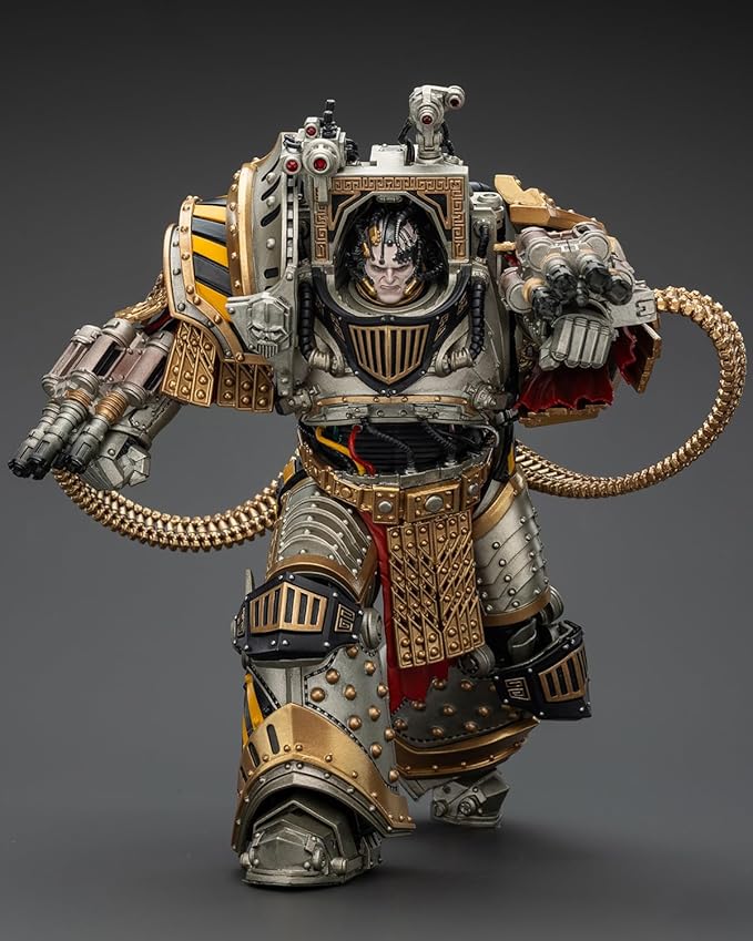 JoyToy Warhammer 40K 1:18 Action Figures, Iron Warriors Perturabo, Primarch of The lVth Legion, 7.2 in High