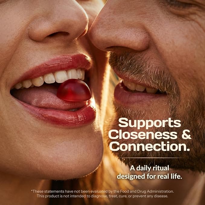 Libido Support for Women Intimacy Gummies - Fast Acting HornyGoatWeed for Women Extract - Gluten Free, Vegan & Non-GMO - Raspberry Watermelon Flavor - Spicy Gummies for Couples - 60 Gummies