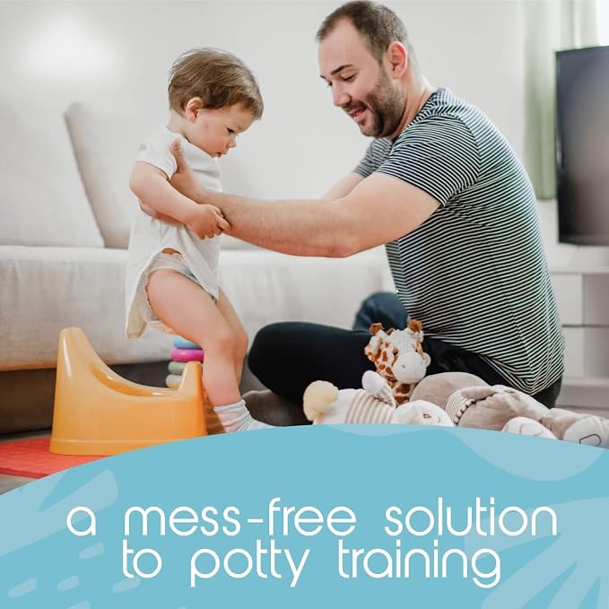 TidyTots Disposable Liners and Pads Compatible with OXO 2-in-1 Go Potty Chair for Potty Training Toddlers | Combo Travel Pack of 16 Potty Liners and 16 Absorbent Pads | Keeps Potty Seat Clean