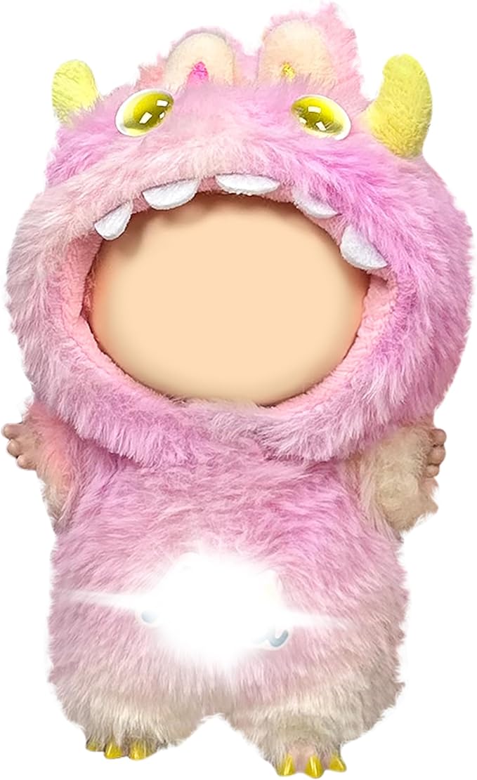 Clothes Fit for 21CM Doll, Fashion Doll Clothes Outfit Set Cute Theme Designer Toys Dress Accessories for Collector Fans Display (Pink Monster)