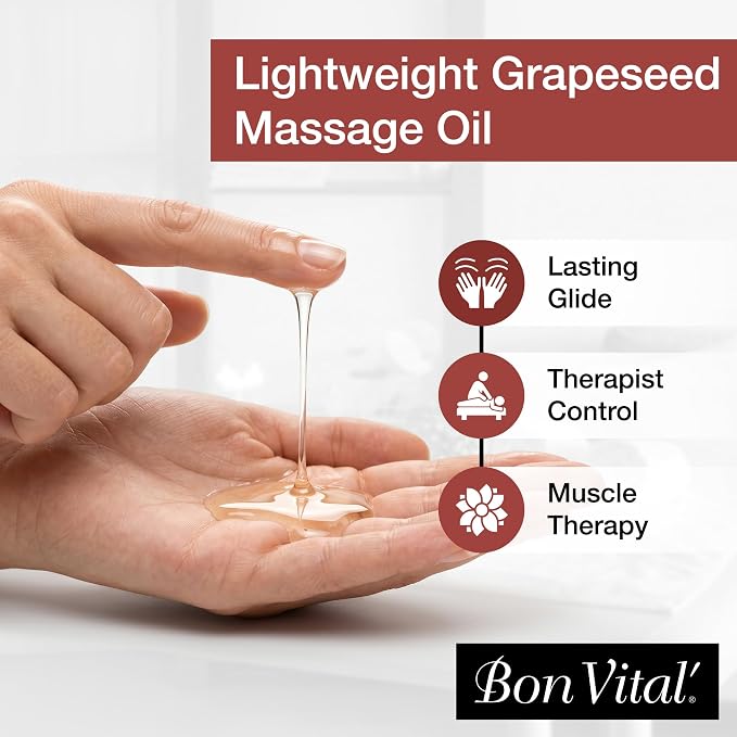 Bon Vital' Sweet Almond Oil Skin & Hair Moisturizer & Gentle Massage Oil, Carrier Oil for Diffusers, Improve Hair Texture and Hydrate Skin, 100% Pure Massage Therapy Oil, 1 Gallon
