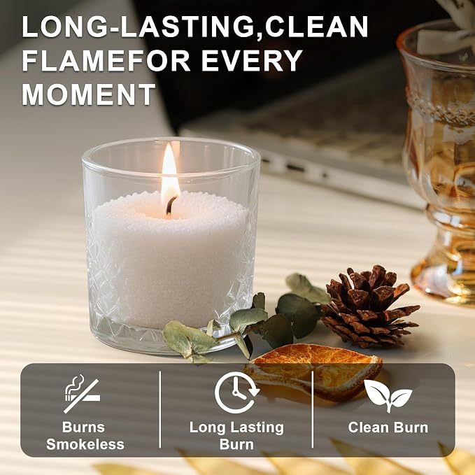 Scented Candle Sand – Candlelit Orchard | 17.6oz Natural Wax Beads with 20 Wicks | Cozy Holiday Aroma, Smoke-Free, 120+ Hours of Festive Light & Warmth
