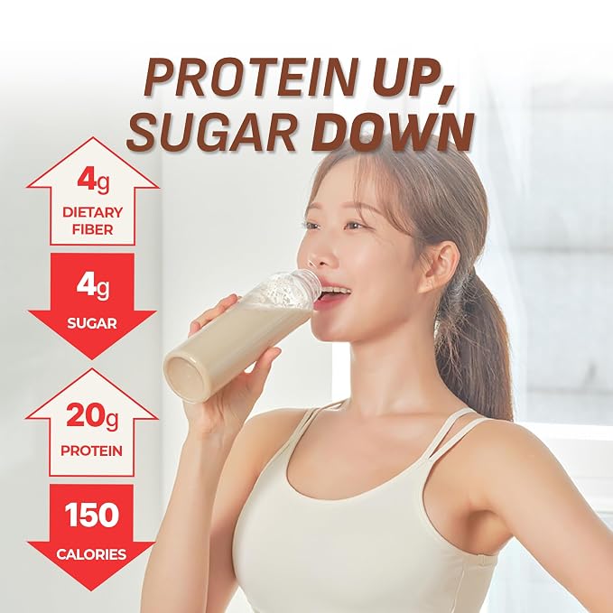 Flimeal Decaf Coffee Protein Shake, Dolce Latte Flavor with Crunchy Protein Balls, 20g Protein, Low Sugar, Keto-Friendly Meal Replacement Shake, 22.22oz, 14 Servings (1 X 22.22oz)