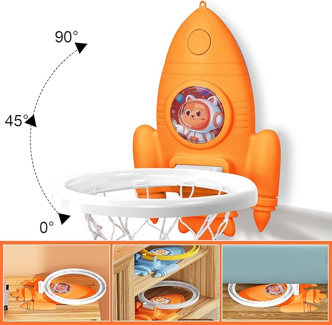 Mini Basketball Hoop with Balls and Pump for Kids Boys Girls Age 2 3 4 5 6,Toddlers Basketball Hoop for Indoor or Outdoor Play,Adjustable Height,Toys Gift for Childs