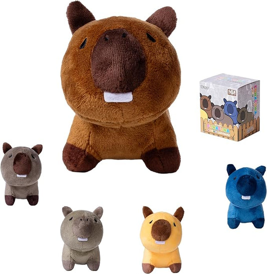 Urdu Blind Box Figures,Cute Fuwafuwa Capybara Series Plush Blind Box,Random Design Action Figures Collectible Toys Home Decorations, Holiday Birthday Gifts,Single Box